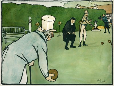 Deportes y juegos antiguos ingleses: Bolos de Cecil Charles Windsor Aldin