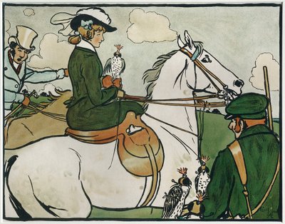 Deportes y juegos antiguos ingleses: Cetrería de Cecil Charles Windsor Aldin