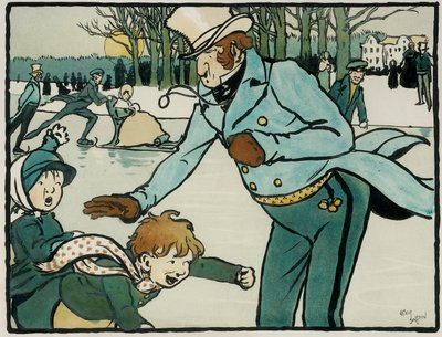 Deportes y juegos antiguos ingleses: Patinaje de Cecil Charles Windsor Aldin