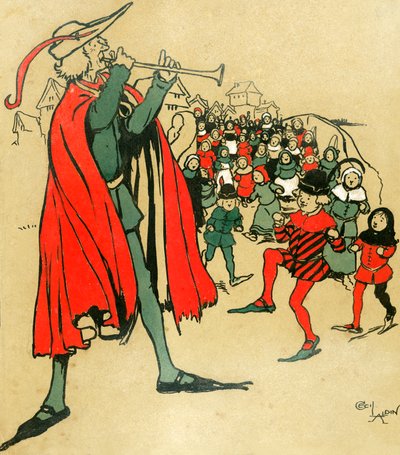 El flautista de Hamelín de Cecil Charles Windsor Aldin