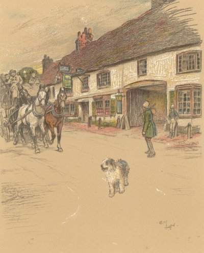 The Angel Inn, Woolhampton de Cecil Charles Windsor Aldin
