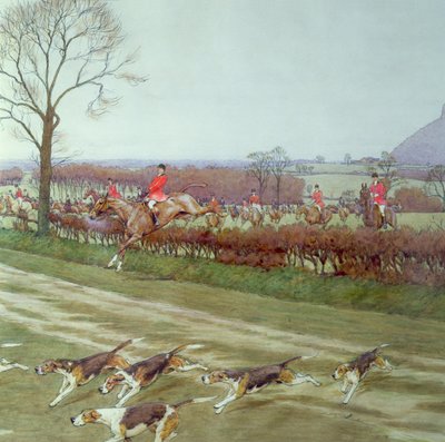 El Cheshire - lejos de Tattenhall (detalle) de Cecil Charles Windsor Aldin