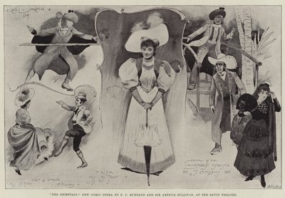 El jefe, nueva ópera cómica de F. C. Burnard y Sir Arthur Sullivan, en el Teatro Savoy de Cecil Charles Windsor Aldin