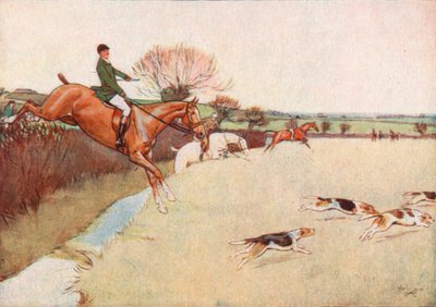Los Perros vinieron Corriendo a través del Campo... los Caballos siguiendo de cerca a los Perros de Cecil Charles Windsor Aldin