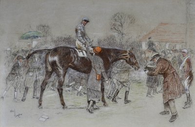 To Lead in the Winner While the Bookmakers Cheered, c.1920-25 (pastel) de Cecil Charles Windsor Aldin