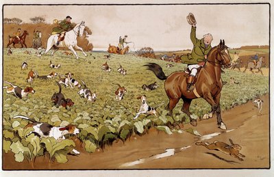 Acuarela de Cecil Aldin de Cecil Charles Windsor Aldin