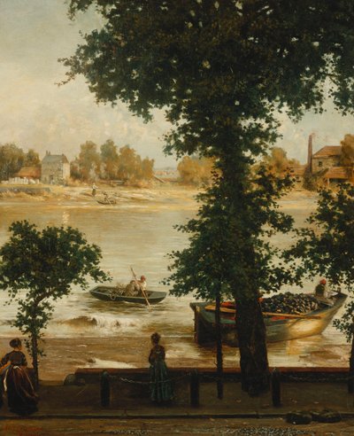 Una tarde de verano en Cheyne Walk, 1870-71 de Cecil Gordon Lawson