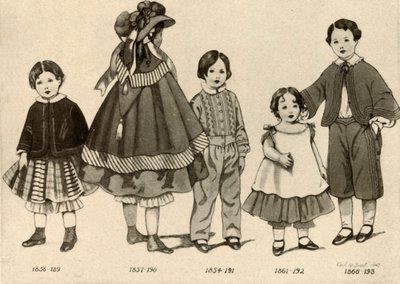 Ropa infantil de 1850-1860, 1907, 1937 de Cecil W. Trout