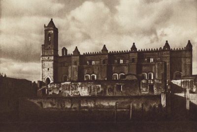 Mexico: Tepeapa, Ruina de Monasterio (b/w photo) de Cecile Seler Sachs