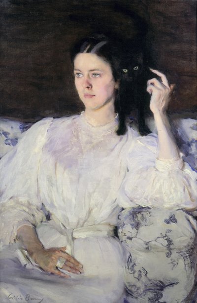 Sita y Sarita, o Joven con un Gato, 1893-94 de Cecilia Beaux