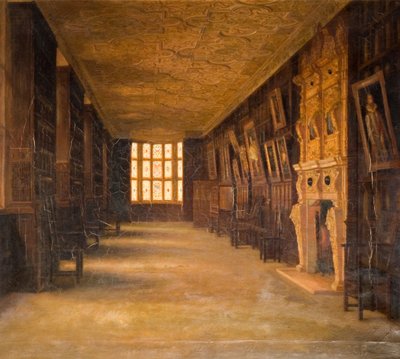 Vista de la Galería Larga en Aston Hall, 1870-1880 de Cecilia C Foster