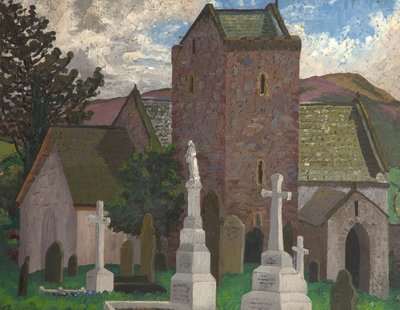 Iglesia de Llangenith, Gales del Sur, c.1930 de Cedric Morris