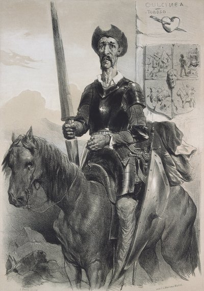 D. Quijote de la Mancha. 1856 (litografía) de Celestin Francois Nanteuil