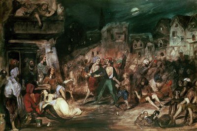 Gringoire en la Corte de los Milagros, ilustración del capítulo VI de 