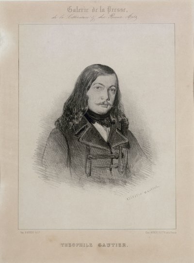 Retrato del poeta Théophile Gautier 1811-1872 de Celestin Francois Nanteuil