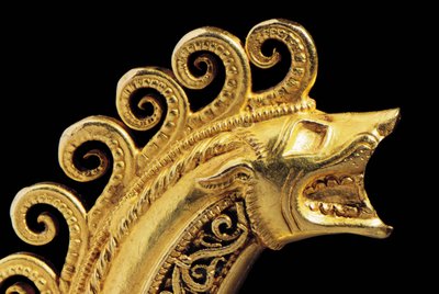 Fibula de guerrero La Tène de gran importancia (detalle) de Celtic