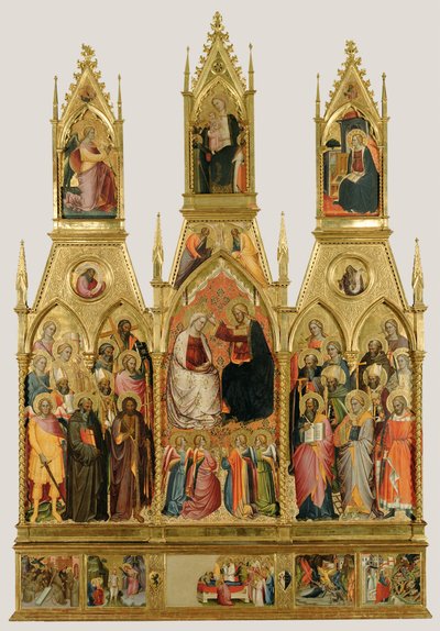 Políptico con Coronación de la Virgen y Santos de Cenni di Francesco