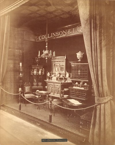 Exhibición de muebles de Collinson & Lock de Centennial Photographic Co.