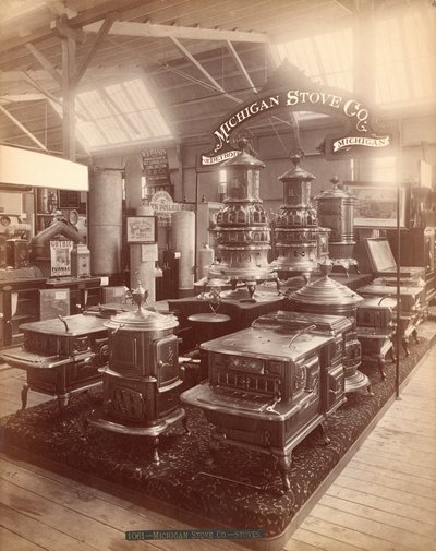Exhibición de Michigan Stove Co., Exposición del Centenario, Filadelfia de Centennial Photographic Co.