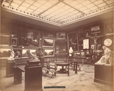 Vista del Anexo de Arte en la Sección Española de la Exposición del Centenario de Centennial Photographic Co.