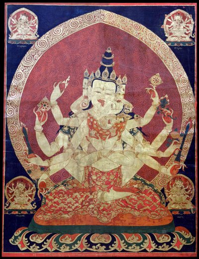 Guhyasamaja Akshobhyavajra Thanka de Central Asian Art.
