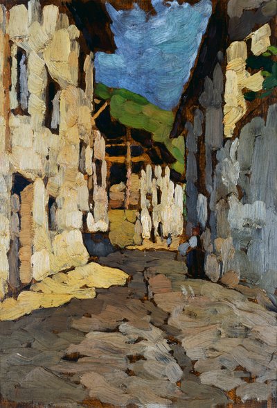 Casas de campo, siglo XX (óleo sobre lienzo) de Cesare Balbi di Robecco