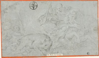 Copia de escena de la vida de Sila fresco, en el Salón de Saturno, Palacio Pitti de Cesare Dandini