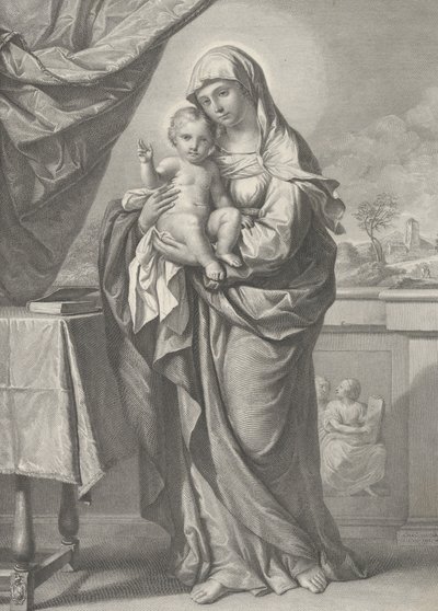 Virgen y Niño, siglo XIX de Cesare Ferreri