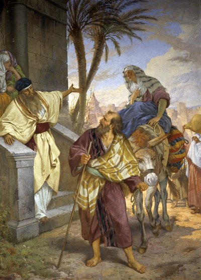 José y María, huida a Belén Roma de Cesare Maccari