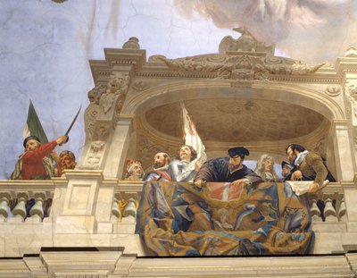 Ettore, Andrea Doria, F. Ferrucci, M. Colonna y Dogo Morosini (detalle) de Cesare Mariani
