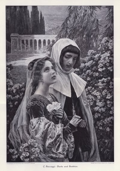 Dante y Beatriz de Cesare Saccaggi