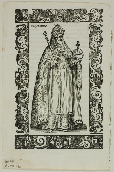 Hoja de Habiti antichi e moderni, placa 92 de xilografías de libros del siglo XVI de Cesare Vecellio