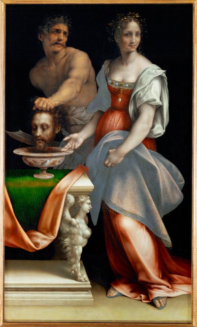 Salomé con la cabeza del Bautista ... de Cesare da Sesto