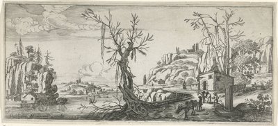 Paisaje con viajeros con mulas de carga de Chaerles de Hooch