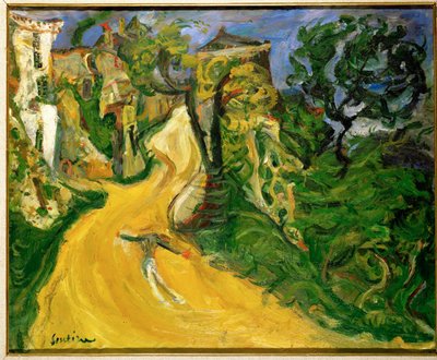 Blue Man on the Road (óleo sobre lienzo) de Chaim Soutine