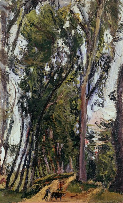Paisaje con agricultor, por Chaim Soutine (1894-1943), Francia, siglo XX de Chaim Soutine