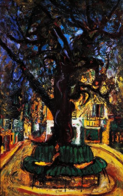 Plaza de pueblo pequeño en Vence, 1929 de Chaim Soutine