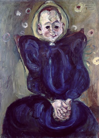 Mujer con un Vestido Azul de Chaim Soutine