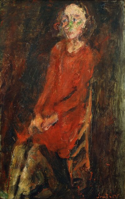Joven mujer en rojo, 1928 de Chaim Soutine