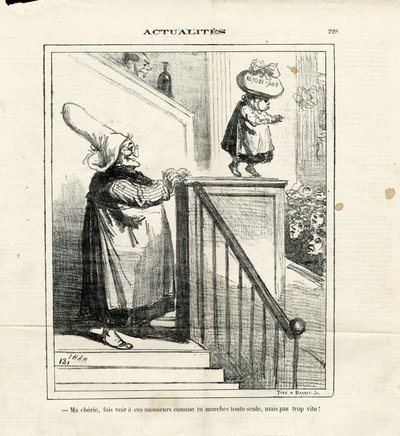 Ilustración de Cham (1819-1879) en Le Charivari de Amédée de Noé