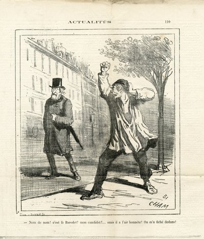 Ilustración de Cham (1819-1879) en Le Charivari de Amédée de Noé