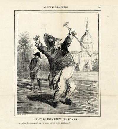 Ilustración de Cham (1819-1879) en Le Charivari de Amédée de Noé