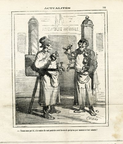 Ilustración de Cham (1819-1879) en Le Charivari de Amédée de Noé