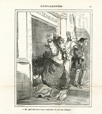 Ilustración de Cham (1819-1879) en Le Charivari de Amédée de Noé