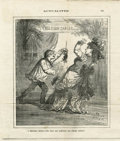Ilustración de Cham (1819-1879) en The Charivari de Amédée de Noé