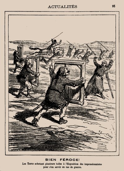 ¡Feroces! Los turcos comprando varias obras en la Exposición Impresionista..., 1877 de Cham