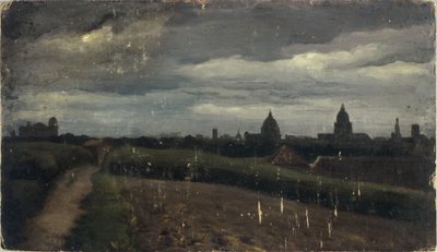 Vista general de París desde los Gobelinos de Charles Emile Cuisin