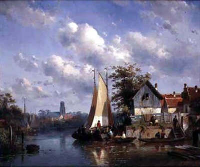 Una escena de verano de Charles Henri Joseph Leickert