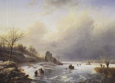 Escena de invierno de Charles Henri Joseph Leickert
