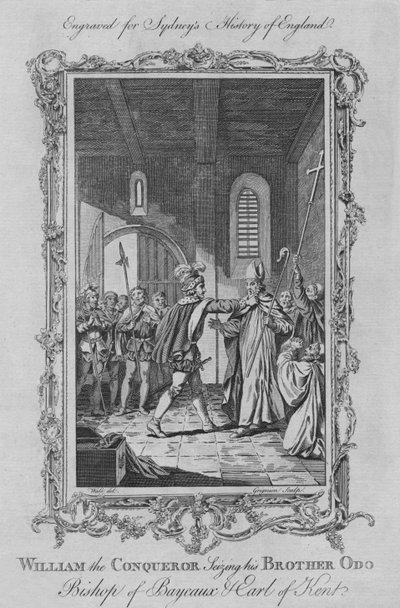 Guillermo el Conquistador apoderándose de su hermano Odo, Obispo de Bayeux y Conde de Kent, 1773 de Charles,C Grignion,Charles Grignion the Elder. Charles Grignion,Grignion